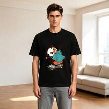 Watercolor Gradient Trending Unisex Crew Tee Soft Art Retro Print Gentle Fashion Casual Shirt - 小 PPP - 查看 1