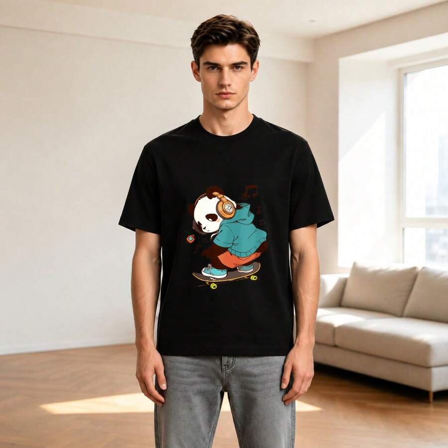 Watercolor Gradient Trending Unisex Crew Tee Soft Art Retro Print Gentle Fashion Casual Shirt - 小 PPP - 查看 1