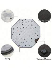 Washable Octagonal Dog Pee Pads, Washable Cat Sleep Play Mat, Reusable Mat Fits 29-Inch Octagonal Playpen, Dog Playpen Mat, Absorbent And Leak-Proof Pet Breeding Pads, Non-Slip Puppy Mat, Puppy Training Pads For Playpens And Crates - Multicolor - View 4