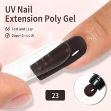 1pc Gel Nail Enhancement Set, Includes Sliding Nail Polish, Double Layer Nail Tips And Nail Clips, Suitable For Multi-Layer Gel Nails, Perfect For Beginners To Experience DIY Nail Art At Home - Multicolor - View 7
