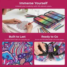 120 Pack Drawing Supplies For Adults, Color Kit, Oil-Based Coloured Pencils For Artists - 120 Color Pencils - View 4