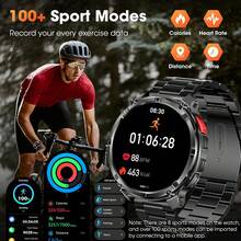 GUHUAVMI 1.7-Inch Large Screen Men's Outdoor Sports Smart Watch, Built-In 1100mAh Super Large Capacity Battery, Supports Bluetooth Calling, Voice Assistant, Reminder, Bright LED Flashlight, DIY Watch Face, Fitness Tracking (Steps, Distance, Calories), GPS Sports Tracking, Compass, Multiple Sports Modes, IP68 Waterproof, Compatible With Android And IOS Phones, Great Gift Item. - Multicolor - View 8