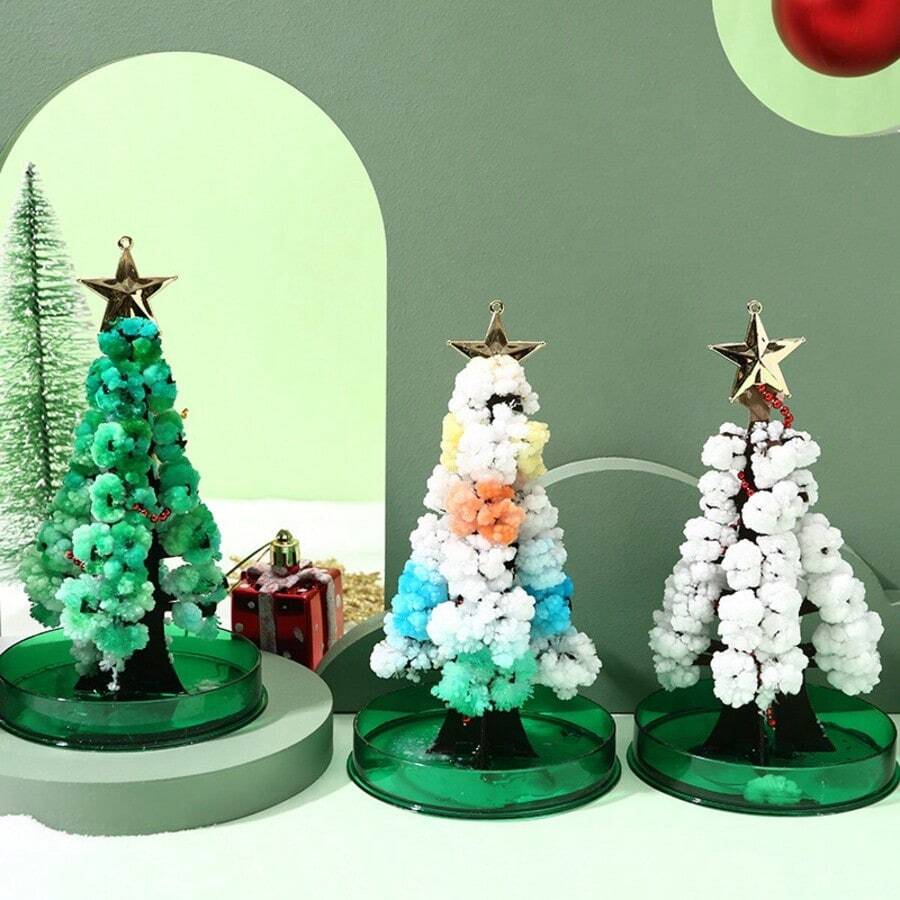 1pc Magic Tree Colorful Christmas Tree Magic Watering Paper Tree Can Bloom And Crystallize Creative Christmas Gift - Multicolor - View 1