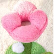 1pc Tulip Shaped Cat Scratching Board With Sisal Rope, Pet Cat Scratching Post Toy - Multicolor - View 3