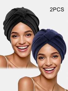 1pc Women's Thick Pleated Square Headscarf Hat, Headwrap, Arabic Hat, Suitable For Daily Use - Claret - View 40