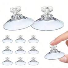 3/6/8pcs Transparent Round Screw Suction Cups With Plastic Nuts, 32mm (1.26 Inch) No-Drill Practical Hooks, Easy To Install, Suitable For Home, Kitchen, Bathroom Walls, Windows, Cars - Multicolor - View 6