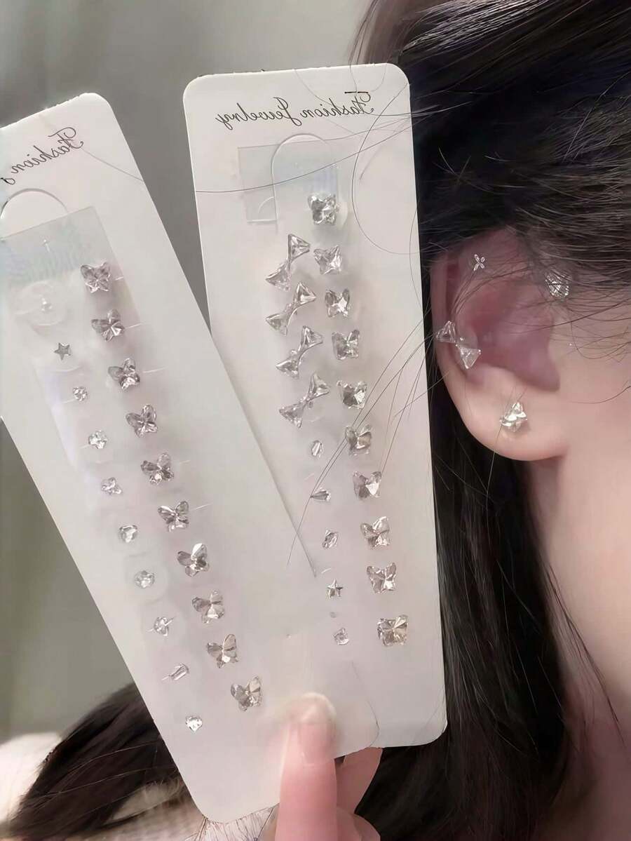 1 Set 20pcs Ear Massage Stickers, Ear Reflexology Massage Patches, Relieve Acupoint Pressure, Relax Body And Mind, Suitable For Men And Women, Can Be Used As An Alternative To Acupuncture - Multiple Specifications - View 1