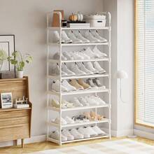 1 Pacote Sapateira de 2-8 Níveis com Dupla Fileira, Organizador de Armazenamento Doméstico Prático e Fácil de Montar, Prateleira de Sapatos Economizadora de Espaço para Entrada, Corredor, Quarto, Sala de Estar, Decoração de Casa de Outono, Presente de Inauguração da Casa - Multicolorido - Visão 5