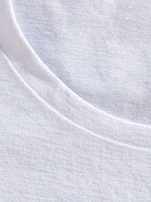 Camiseta de manga corta para hombre con estampado gráfico, cuello redondo, top casual perfecto para salidas, adecuada para el uso diario en otoño, entrega local. - Blanco - Ver 7