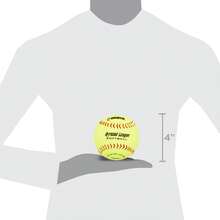 4 Pack 12" Yellow Practice Slowpitch Softballs - 1 - View 6