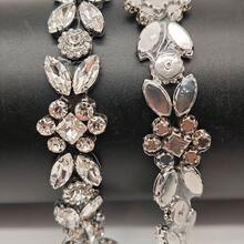 1 sợi dây xích thân mình DIY đính đá rhinestone công nghệ dán nóng, phong cách tối giản thanh lịch, dây xích móng vuốt trang trí đá rhinestone, dây xích pha lê rhinestone sáng bóng, phụ kiện trang trí quần áo dạng dây buộc, dây đeo vai kim cương điều chỉnh được - nhiều màu - Xem 3