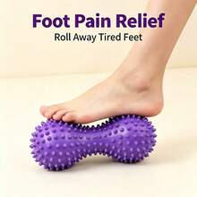 PVC Peanut Spiky Massage Acupressure Grip Ball, Spiked Fascia Yoga Ball, Inflatable Hedgehog Fitness Ball - Multicolor - View 6