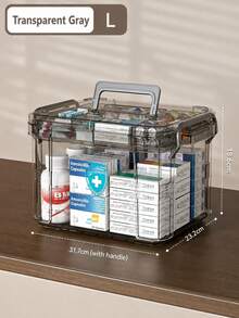 2/1pc Large Capacity Double Layer Pill Box, Transparent PVC Material, Waterproof Multi-Layer, Easy To Access And Clearly Visible, Suitable For Home, Outdoor Activities And Back To School Needs - Multicolor - View 14