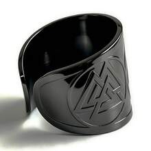 Stainless Steel Viking Triangle Knot Open Ring, Symbol, Unisex, Giving Courage, Bringing Glory, Iconic Totem To Change Destiny, Top Choice For Norse Mythology Enthusiasts - Open Ring - View 5