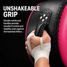 33x17.5cm Professional Boxing Pads, Double Reinforced Handles, Wear-Resistant PU Shell, Easy To Clean, Ideal For Striking Drills And Power Training - Pink - View 4