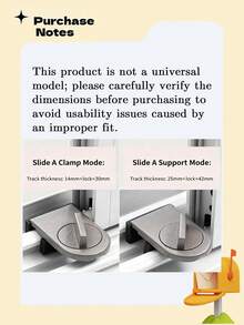 2pcs Aluminum Alloy Sliding Door & Window Lock, Heavy Duty Aluminum Alloy Security Lock, Adjustable Sliding Door & Window Anti-Theft Lock Wedge, Reinforced Anti-Theft Device, Home Security Limiter, Adjustable Sliding Door & Window Anti-Theft Lock Plug, Sliding Door Fixing Clip, Sliding Door Lock, With Anti-Pinch, Anti-Theft, Anti-Fall Functions, Suitable For Home Security, 1pc - Multicolor - View 4