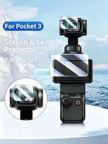 2組相機玻璃螢幕保護貼，相容 Osmo Pocket 2 & Pocket 3，每組2片 - 查看 1