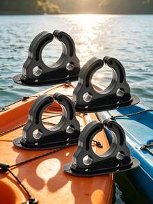 2/4pcs Paddle Holder Bracket, Plastic Paddle Clip, Paddle Holder For Kayak, Canoe, Rowing Boat, Inflatable Boat - Black - View 9