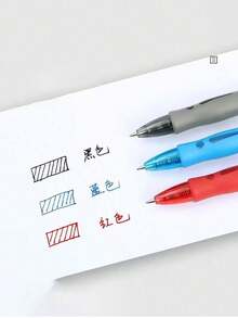 Retractable Gel Ink Ballpoint Pen Set Black/Red/Blue Ink Ballpoint Pens Black Exam Use Suitable For School, Office And Home Business Back To School - Sets - View 3