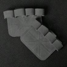 1 Pair Cowhide Weightlifting Gloves, 4-Finger Palm Protection, Anti-Slip And Wear-Resistant, Fitness Sports Training Palm Guards - Multicolor - View 6