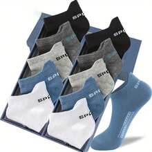 1/5/10 Pairs Unisex Letter Pattern Socks, Breathable Mesh Low-Cut Sports Socks, Women's Long And Short Socks - Multicolor - View 3