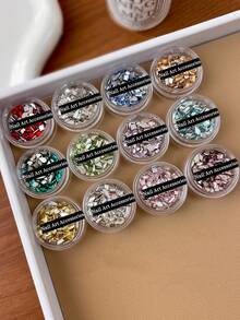 40pcs Flat Back Rhinestones Nail Art Decor, Sparkling K9 Mixed Heart, Water Drop, Irregular Shaped Rhinestones Nail Decoration, Glitter Nail Art Accessories - Multicolor - View 4