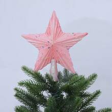 2Pcs Pastel Glitter Christmas Tree Topper Star, Colorful Sprinkles Decor Xmas Tree Top Ornament For Holiday Party Home Decoration - Multicolor - View 4