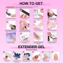 One-Piece Gel Manicure Enhancement Set, Including Sliding Nail Polish, Double-Layer Nails, And Nail Clips. Suitable For Multi-Layer Gel Manicure Sets, It Is Ideal For Beginners To Use And Allows You To Experience Doing Your Own Manicure At Home. - Multicolor - View 9