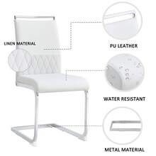White Dining Chair, 6-Piece Set - 白色 - 查看 10