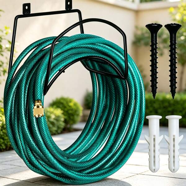 Wall-Mounted Design, Organizes Garden Hoses, Ropes And Extension Cords Neatly, Prevents Clutter And Tripping Hazards