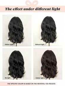 [MONEET SECRET]Cream Black Curly 18 Inch, Air Bang Layered Cut, Korean Ulzzang Japanese Aesthetic, Natural Fluffy Look For Daily Cosplay Party - Multicolor - View 7