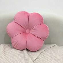 1pc Cute Flower Shaped Filled Throw Pillow - Hot Pink - View 1