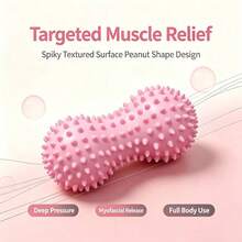 PVC Peanut Spiky Massage Acupressure Grip Ball, Spiked Fascia Yoga Ball, Inflatable Hedgehog Fitness Ball - Multicolor - View 15