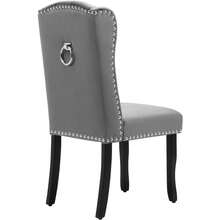 Grey Dining Chairs Set Of 2 With Oak Legs - 灰色 - 查看 7