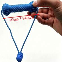 1PC Dog Teething Stick, Bite-Resistant Anti-Choking Pet Teeth Cleaning Toy, Durable With Rope Chew-Resistant Dog Chew Stick Teething Discomfort - Blue - View 3
