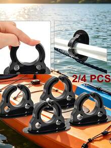 2/4pcs Paddle Holder Bracket, Plastic Paddle Clip, Paddle Holder For Kayak, Canoe, Rowing Boat, Inflatable Boat - Black - View 8