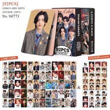 92pcs Storm Labels Boy Band LOMO Card Set, Includes 60 High-Definition Collectible Cards + 32 Character Stickers, Clear Printing Of Single And Group Multi-Pose Photos, Thick Laminated Scratch-Resistant And Waterproof, Suitable For Card Album Storage, Planner Decoration, Fan Support, Desktop DIY, European And American Idol Merchandise Gift Box, Student Fan Collection Gift Creative Card And Sticker Combination - Multicolor - View 9