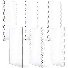 6-Piece Clear Acrylic Cake Scraper Set, Multi-Shape Cream Combs For Cake Frosting Decoration - View 1