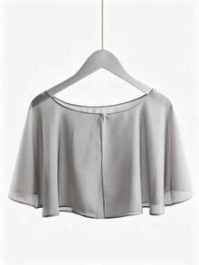 1pc Women's Solid Color Casual Shawl, Suitable For Daily Wear, Women's Scarf Shawl Accessory - Beige - View 9
