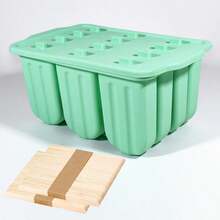 12-Cavity Soft Silicone Popsicle Mold With Anti-Odor Lid, DIY Ice Pop Maker, Reusable And Cost-Effective, Suitable For Homemade Fruit Ice Pops In Summer - Multiple Styles and Colors - View 14