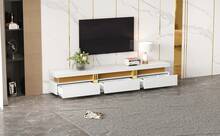 White Coffee Table - Particle Board Side Table For Living Room - 白色 - 查看 8