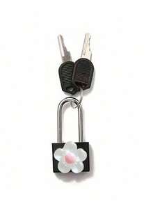 Metal Mini Padlock With Cute Transparent Flower Decoration, 2 Keys, Outdoor Small Combination Lock, No Assembly Required, Small Luggage Lock, Metal Key Lock, Suitable For Suitcase, Pencil Case, Backpack, Travel Accessories, School Locker, Sports Locker, Fence, Waterproof Combination Lock, Toolbox, Perfect For Graduation Season, Back To School, Teacher's Day Gift, Travel Accessory - Multicolor - View 13