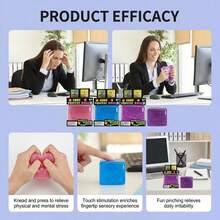 Virus Ice Cube Fingertip Sensory Soft, Soft TPR Portable Mini Stress Relief Squeeze Toy, Pocket-Sized Suitable For Office Commute Daily Leisure, Unique Stress Relief Gift For Teens 14+ - Multicolor - View 7