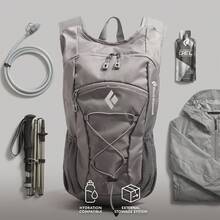 Ransel Ringan Black Diamond 18L untuk Aktivitas Luar Ruangan, Lari, Mendaki Gunung, dan Hiking - Tas Off-Road - Grey - View 8