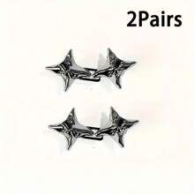 1Pair/2/3/4Pairs Fashion Star-Shaped Denim Belt, Adjustable Buckle, Fashion Denim Waist Fixer, Adjustable Waist, Star-Shaped - A - View 26
