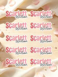 Customized Name Stickers, Personalized Stickers, Waterproof And Scratch-Resistant, Hollow Effect, Suitable For Cups, Personal Items, Lunch Boxes, Books, Computers, Phones, Coffee Mugs, Phone Cases, Ceramic Cups, Water Bottles, Holographic - Multicolor - View 13