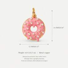 1pc Picnic Snack Pendant Charm, K-Style, 14K Gold Plated Copper Material, Suitable For Daily DIY Handmade, Decorative Earring Embellishment, Factory Semi-Finished Product Production And Other Scenarios - Multicolor - View 14