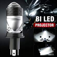 Heyword 1pc/2pcs H4 Lens Universal LED Headlight, Suitable For Cars And Motorcycles, Fish Eye Light, High/Low Beam, 12-24V - 6000K Cold White - View 6