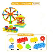 Children's Large Building Blocks Plastic Toy, DIY Assembly Early Education Puzzle Toy, Preschool Gift, Halloween, Christmas Gift - Multicolor - View 16