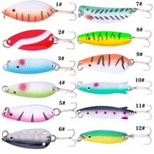 1/3/5pcs Metal Lure Set - Rotating Spoons With Portable Storage Box, Hard Metal Fishing Lures, Spoon-Style Fishing Bait Set - Multicolor - View 10